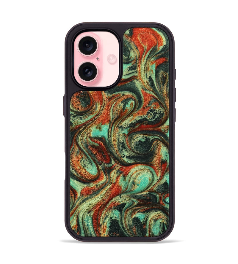 iPhone 16 ResinArt Phone Case - Jelene (Green, 745207)