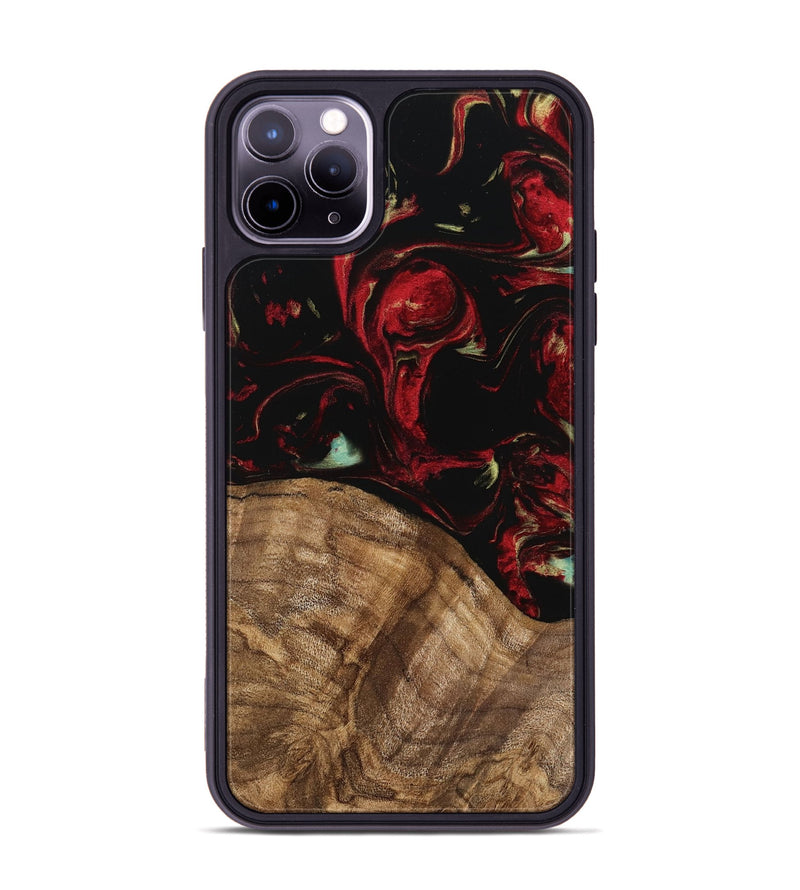 iPhone 11 Pro Max Wood Phone Case - Jemal (Red, 745211)