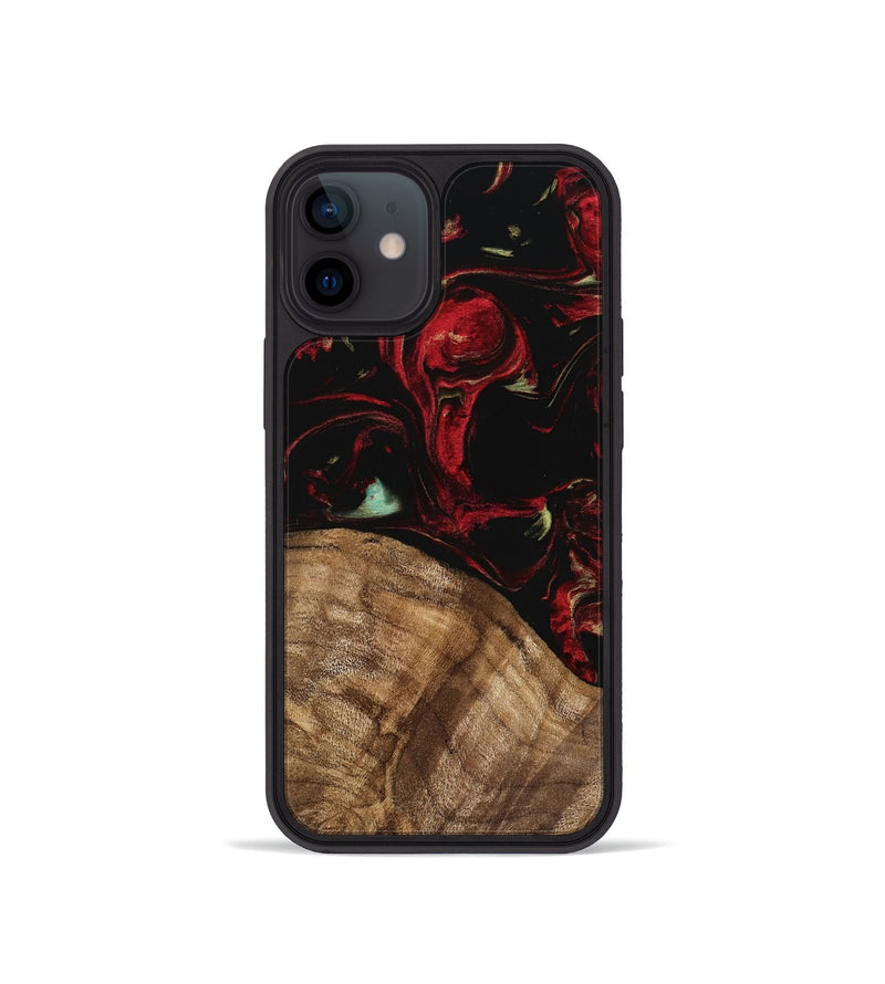 iPhone 12 mini Wood Phone Case - Jemal (Red, 745211)