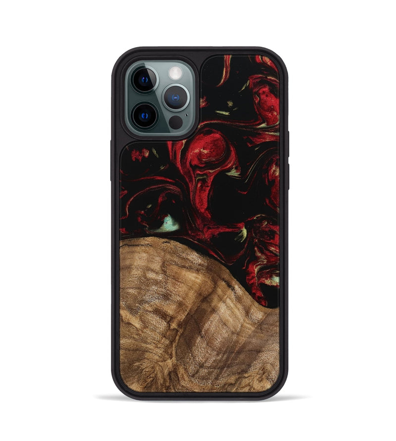 iPhone 12 Pro Wood Phone Case - Jemal (Red, 745211)