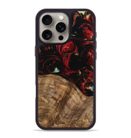 iPhone 16 Pro Max Wood Phone Case - Jemal (Red, 745211)