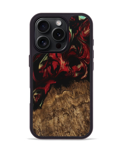 iPhone 16 Pro Wood Phone Case - Qiana (Red, 745212)