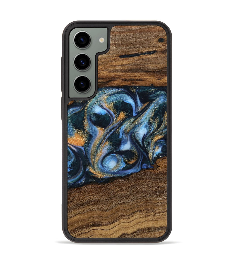 Galaxy S23 Plus Wood Phone Case - Mietek (Teal & Gold, 745214)