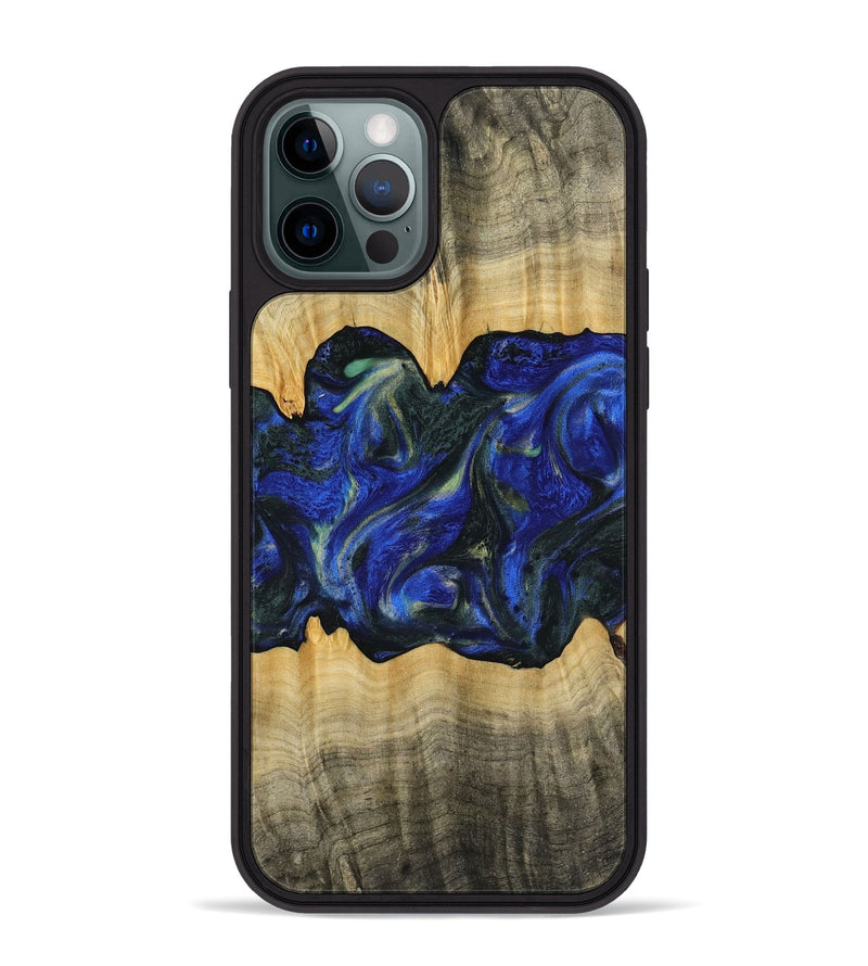 iPhone 12 Pro Max Wood Phone Case - Gabie (Blue, 745216)