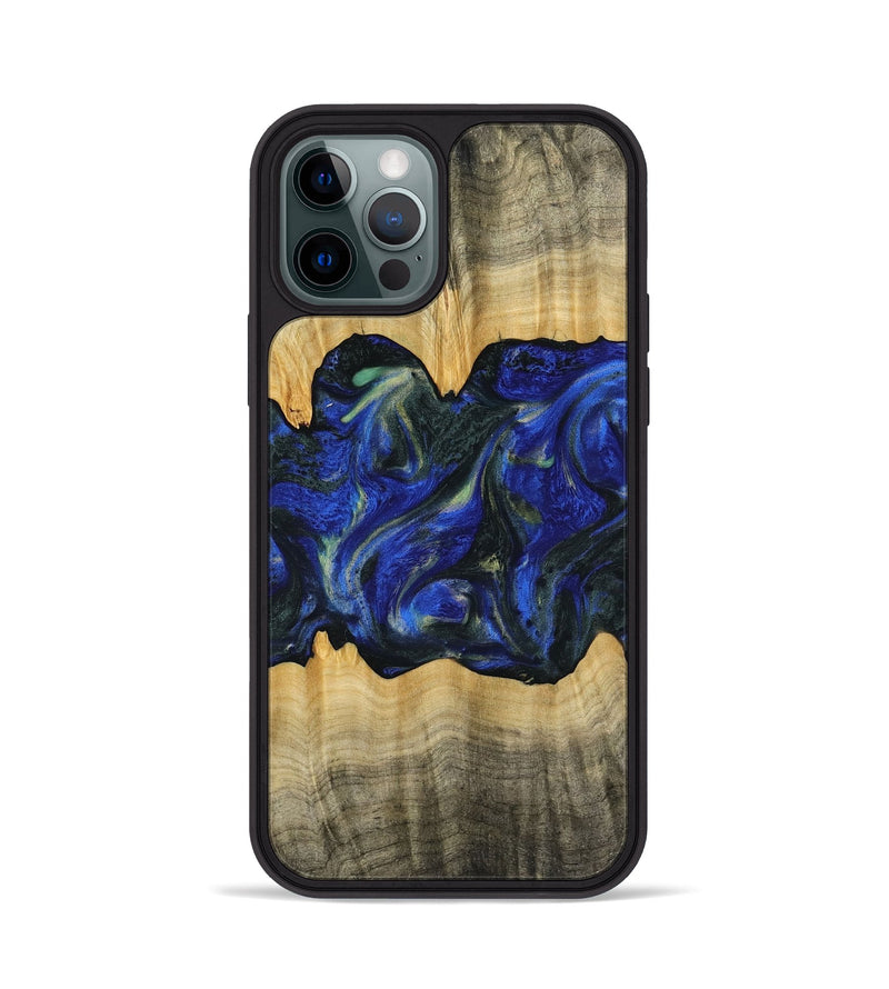 iPhone 12 Pro Wood Phone Case - Gabie (Blue, 745216)