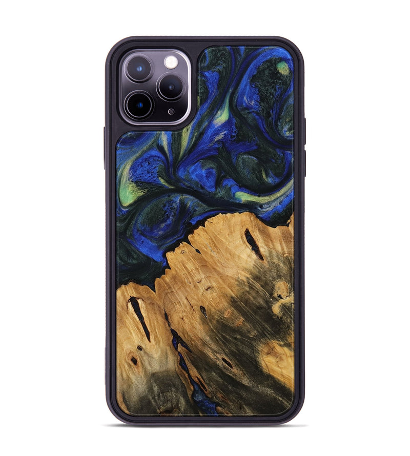 iPhone 11 Pro Max Wood Phone Case - Petter (Blue, 745217)