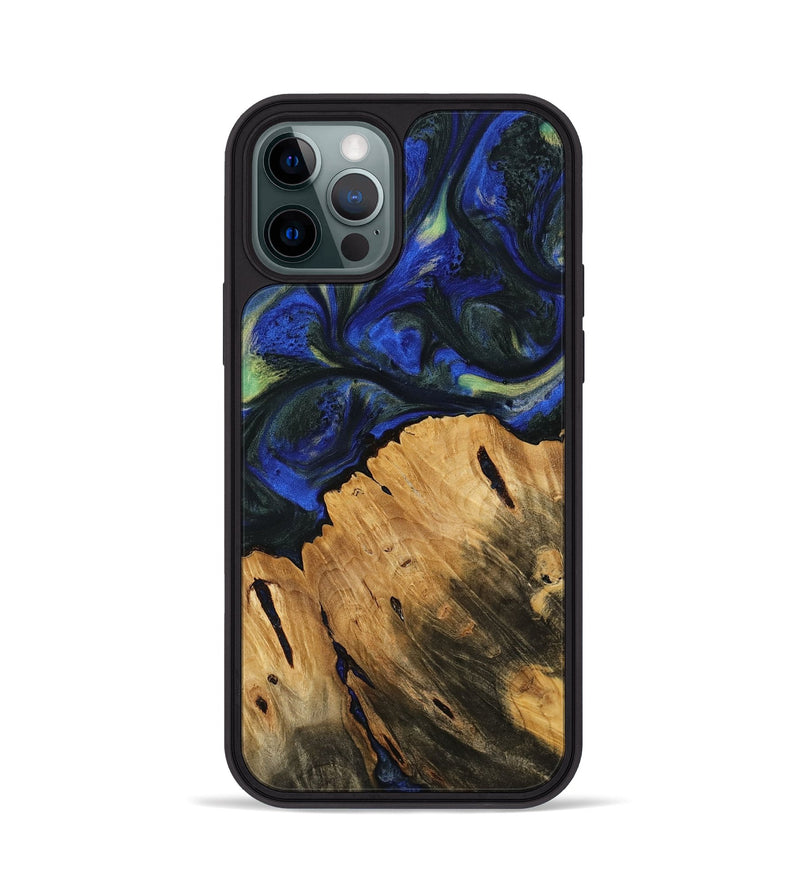 iPhone 12 Pro Wood Phone Case - Petter (Blue, 745217)