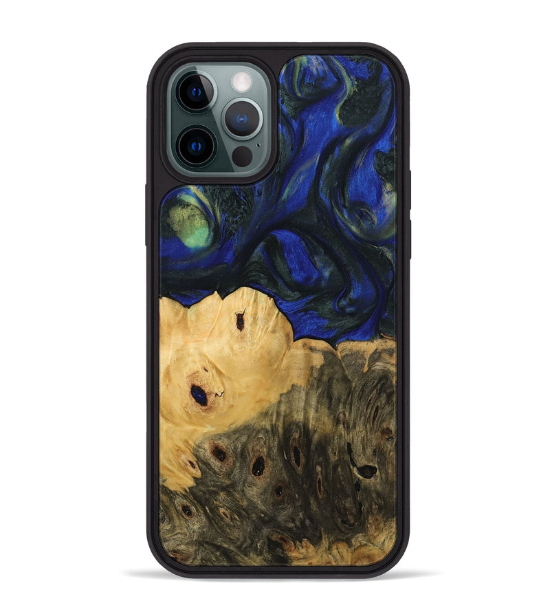 iPhone 12 Pro Max Wood Phone Case - Joao (Blue, 745219)