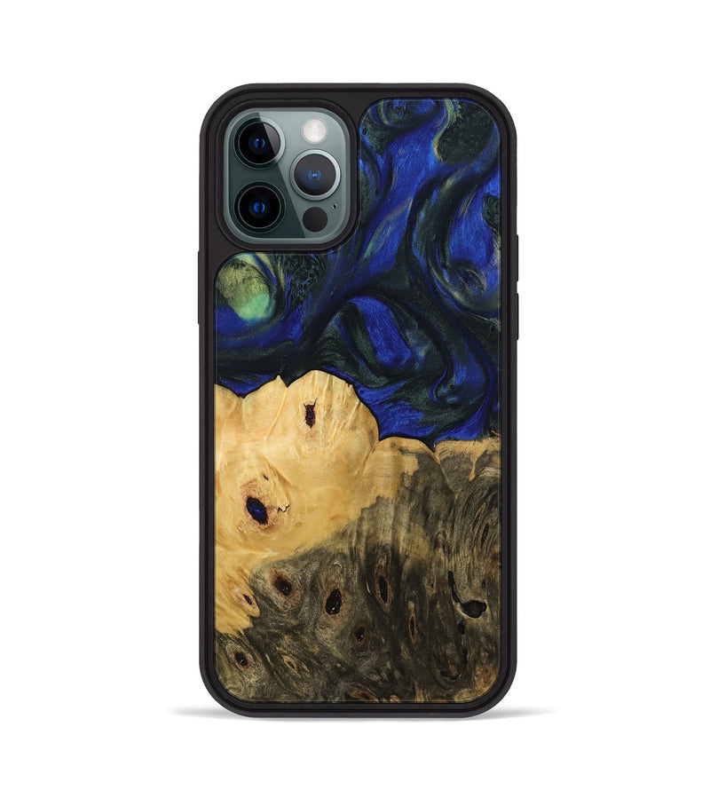 iPhone 12 Pro Wood Phone Case - Joao (Blue, 745219)