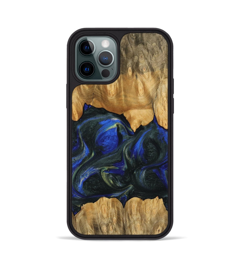 iPhone 12 Pro Wood Phone Case - Xenia (Blue, 745223)