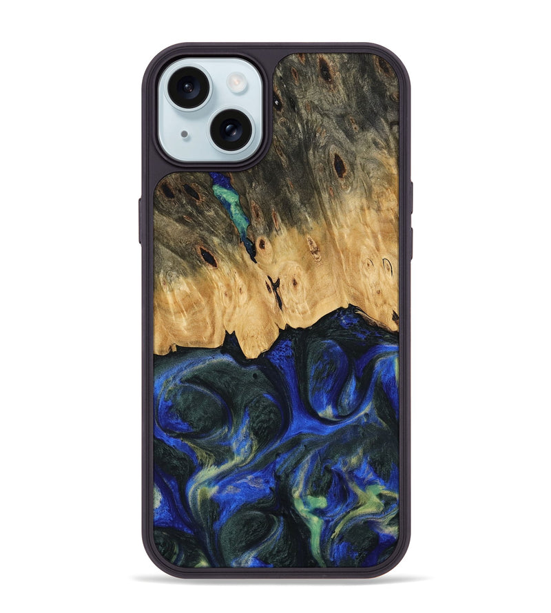 iPhone 15 Plus Wood Phone Case - Rozanna (Blue, 745224)