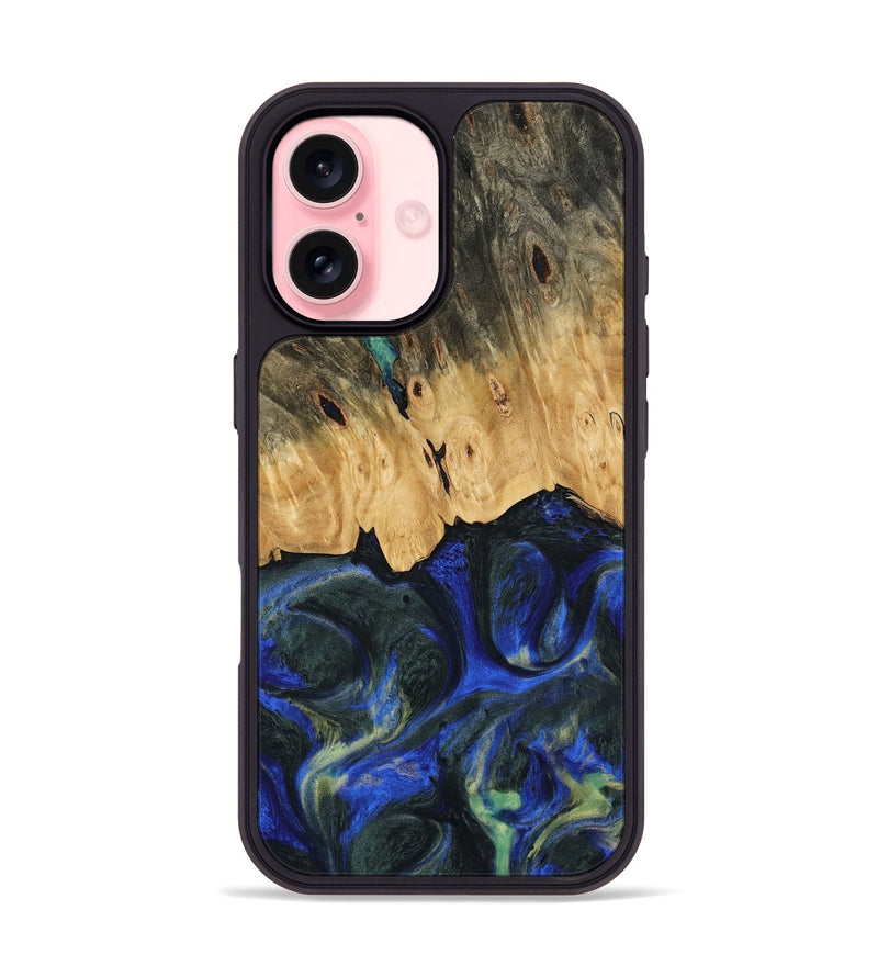 iPhone 16 Wood Phone Case - Rozanna (Blue, 745224)