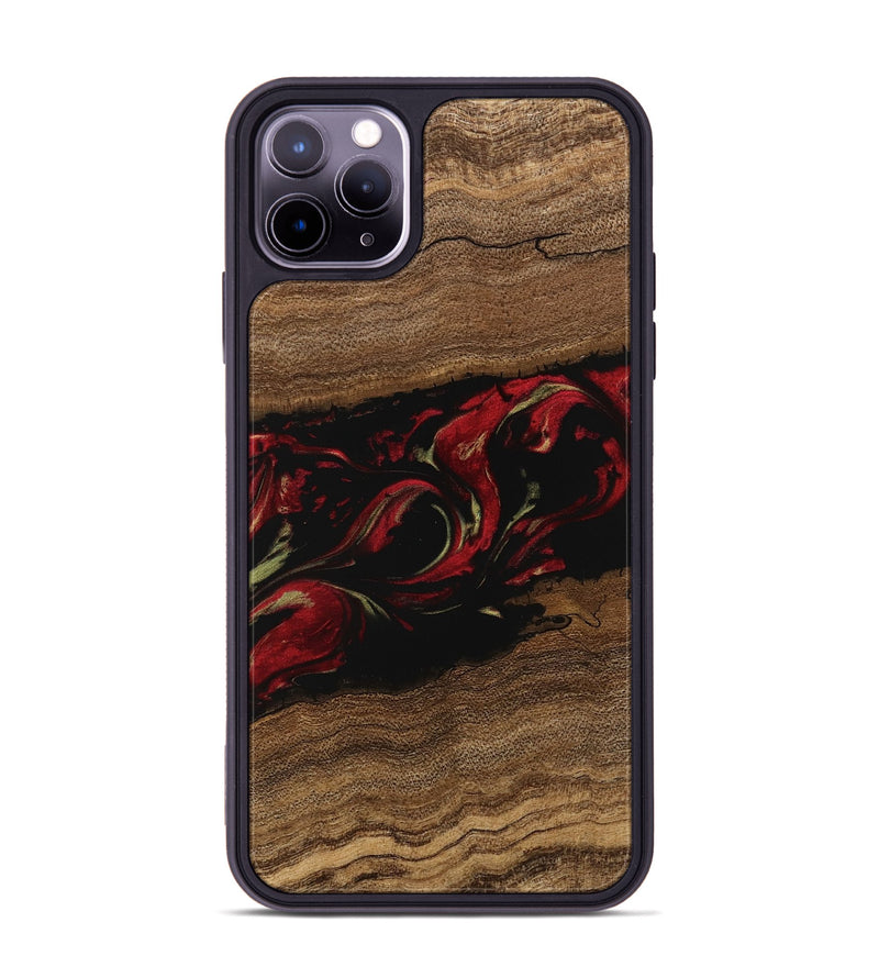 iPhone 11 Pro Max Wood Phone Case - Joni (Red, 745225)