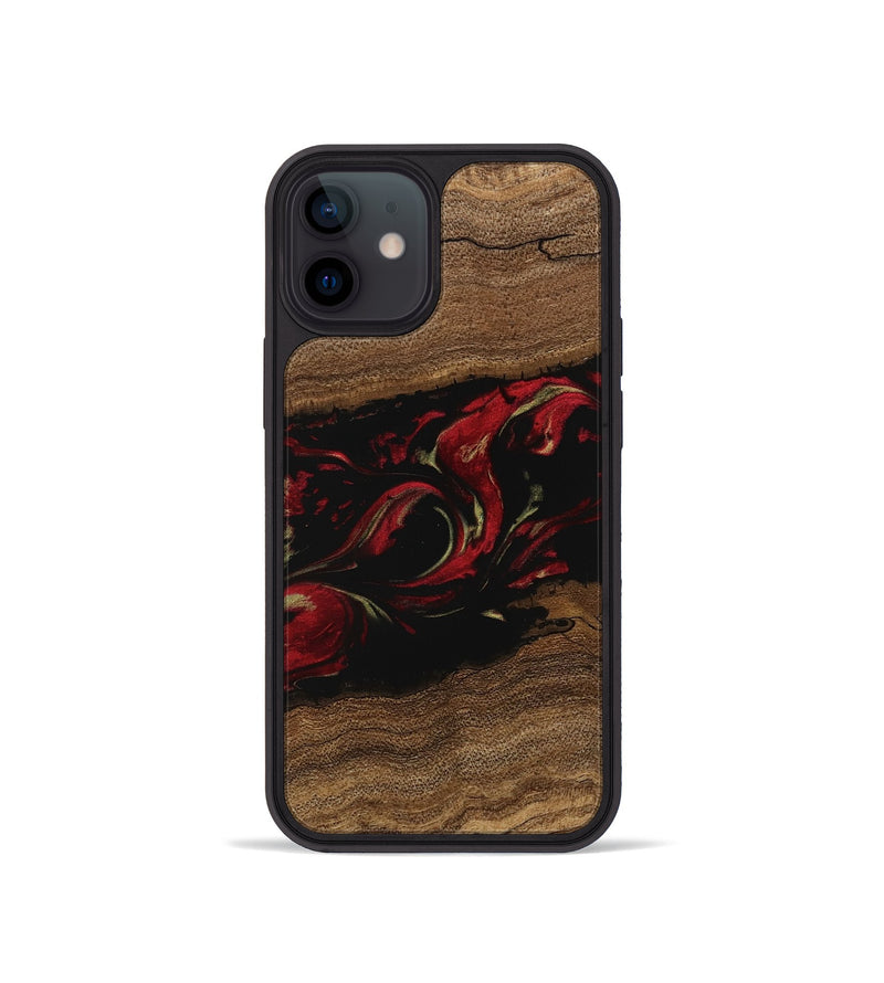 iPhone 12 mini Wood Phone Case - Joni (Red, 745225)