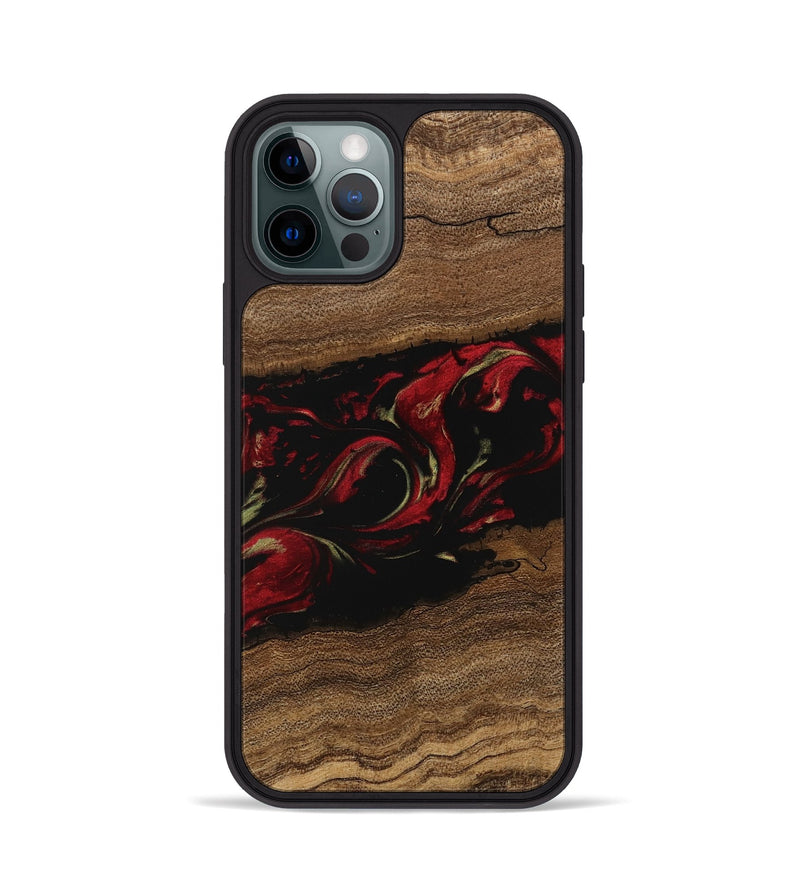 iPhone 12 Pro Wood Phone Case - Joni (Red, 745225)