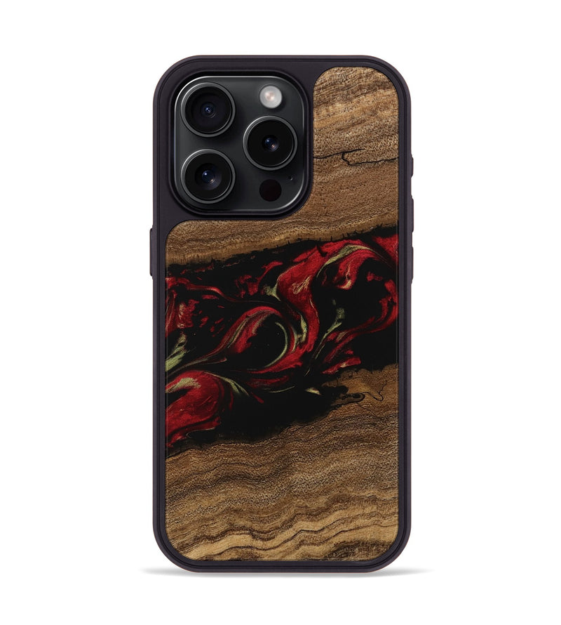 iPhone 15 Pro Wood Phone Case - Joni (Red, 745225)