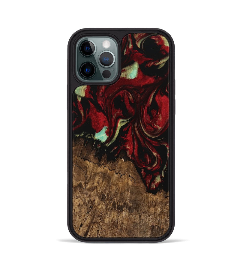 iPhone 12 Pro Wood Phone Case - Tori (Red, 745231)