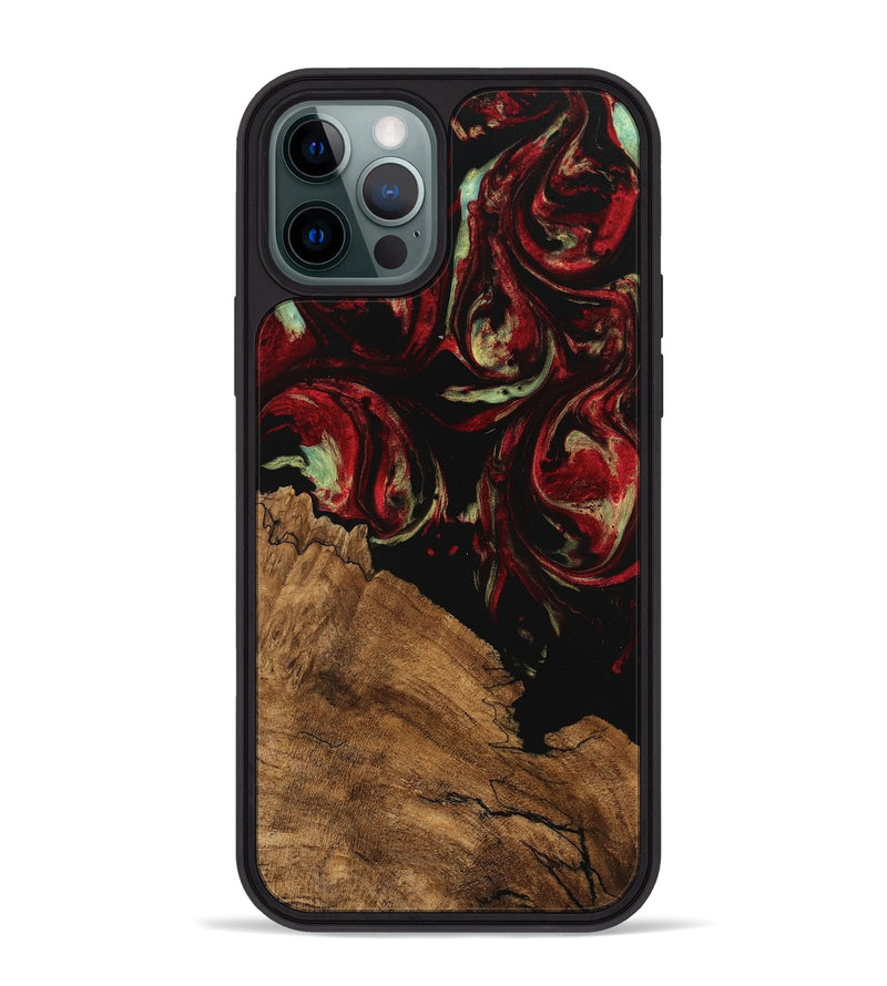 iPhone 12 Pro Max Wood Phone Case - Grayce (Red, 745234)