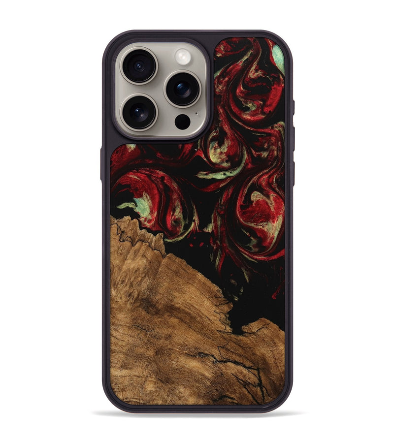 iPhone 15 Pro Max Wood Phone Case - Grayce (Red, 745234)