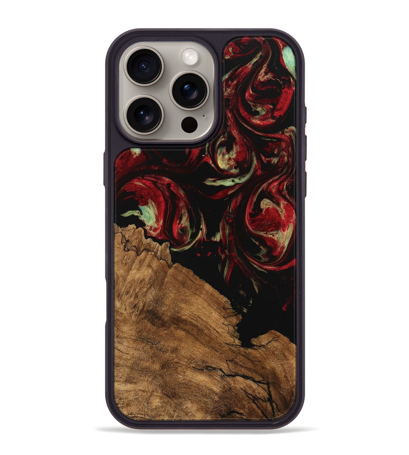 iPhone 16 Pro Max Wood Phone Case - Grayce (Red, 745234)