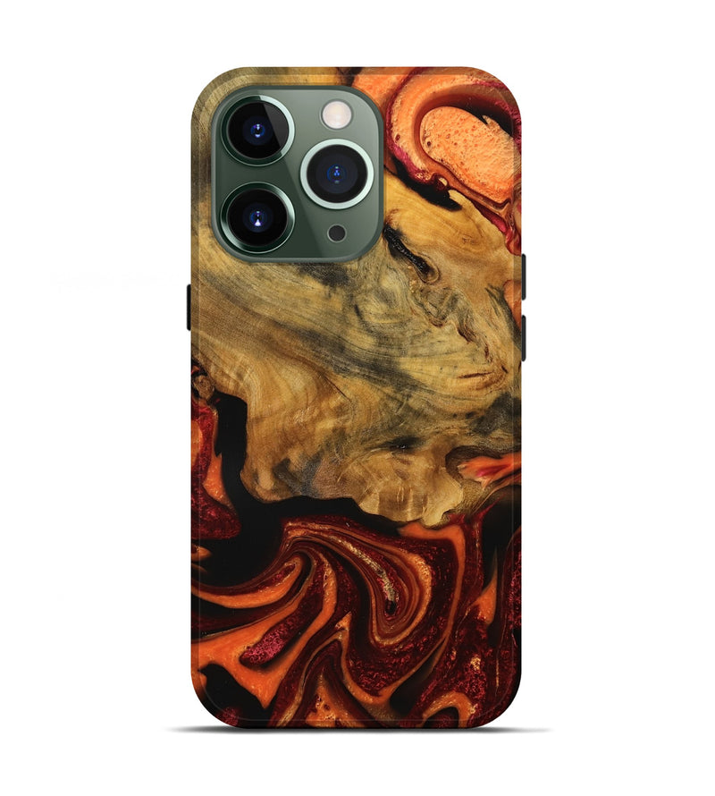 iPhone 13 Pro Wood Live Edge Phone Case - Jeralee (Red, 745273)