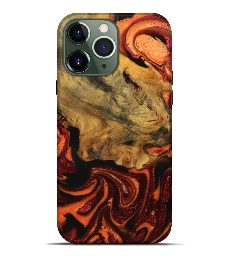 iPhone 13 Pro Max Wood Live Edge Phone Case - Jeralee (Red, 745273)