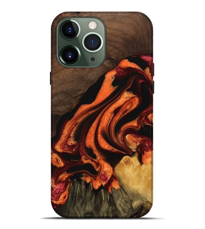 iPhone 13 Pro Max Wood Live Edge Phone Case - Jalisa (Red, 745275)