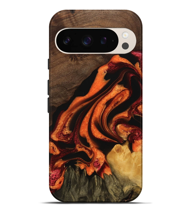 Pixel 9 Pro XL Wood Live Edge Phone Case - Jalisa (Red, 745275)