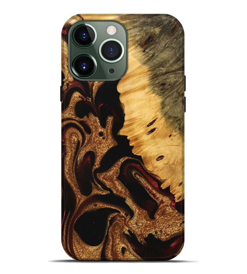 iPhone 13 Pro Max Wood Live Edge Phone Case - Tami (Red, 745276)