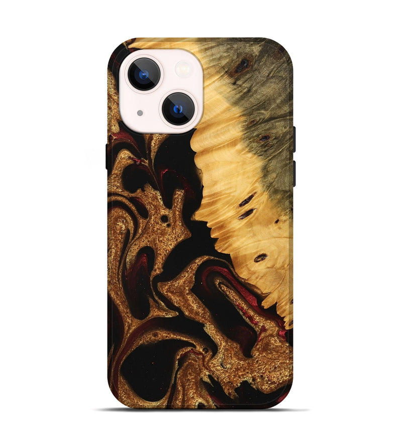 iPhone 14 Wood Live Edge Phone Case - Tami (Red, 745276)