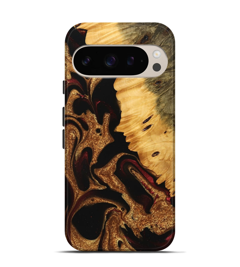 Pixel 9 Pro Wood Live Edge Phone Case - Tami (Red, 745276)