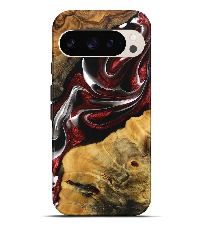 Pixel 9 Pro XL Wood Live Edge Phone Case - Yehuda (Red, 745277)