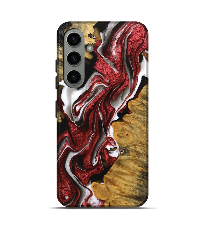 Galaxy S24 Wood Live Edge Phone Case - Jessee (Red, 745278)