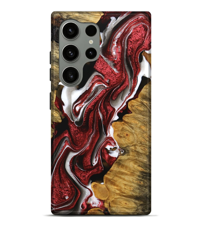 Galaxy S24 Ultra Wood Live Edge Phone Case - Jessee (Red, 745278)