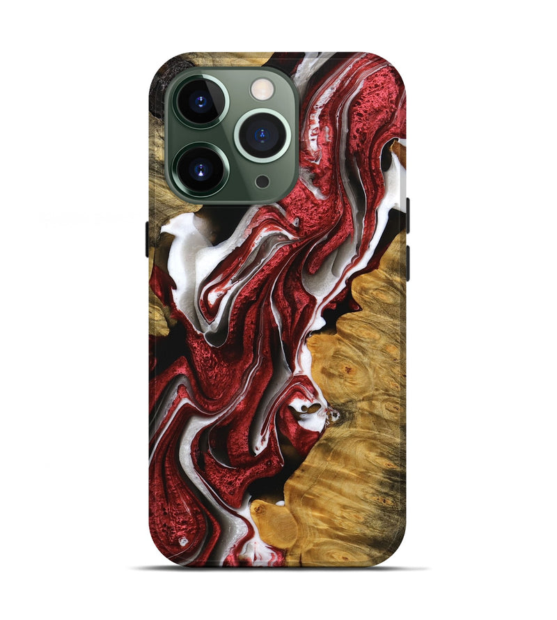 iPhone 13 Pro Wood Live Edge Phone Case - Jessee (Red, 745278)