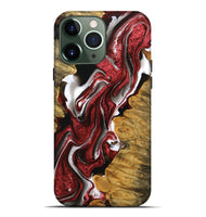 iPhone 13 Pro Max Wood Live Edge Phone Case - Jessee (Red, 745278)