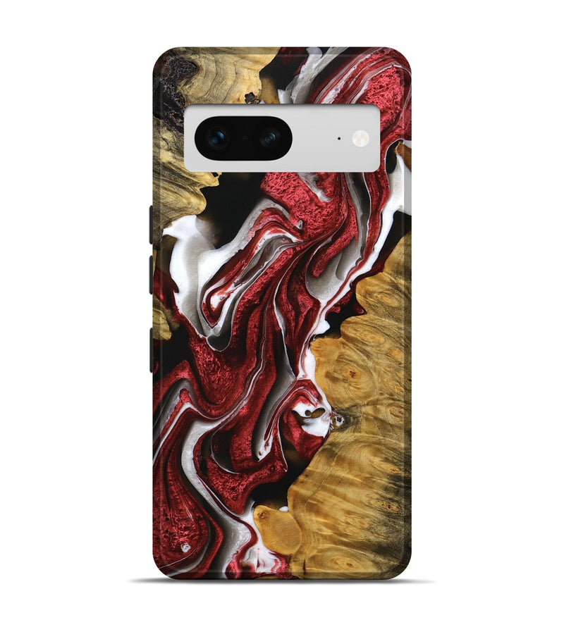 Pixel 7 Wood Live Edge Phone Case - Jessee (Red, 745278)