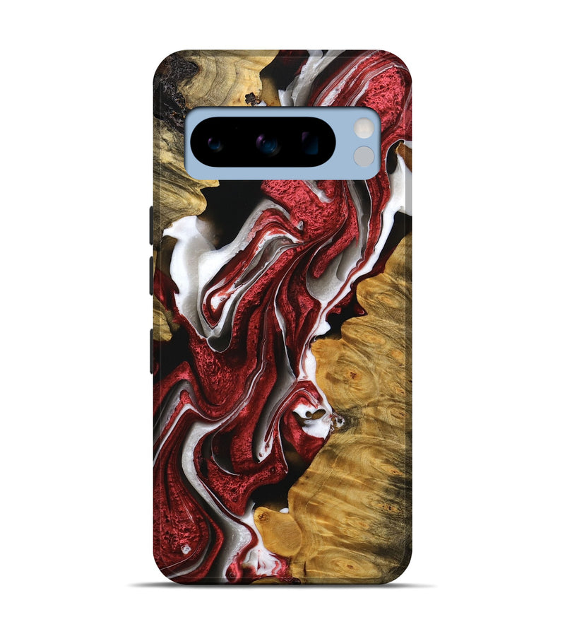 Pixel 8 Pro Wood Live Edge Phone Case - Jessee (Red, 745278)