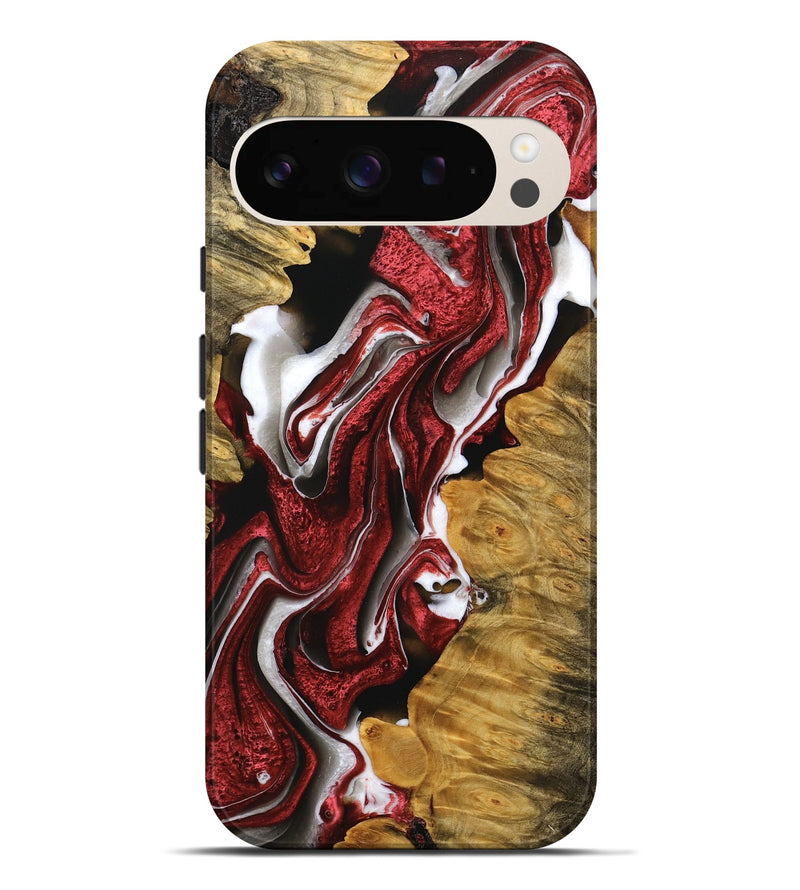 Pixel 9 Pro XL Wood Live Edge Phone Case - Jessee (Red, 745278)