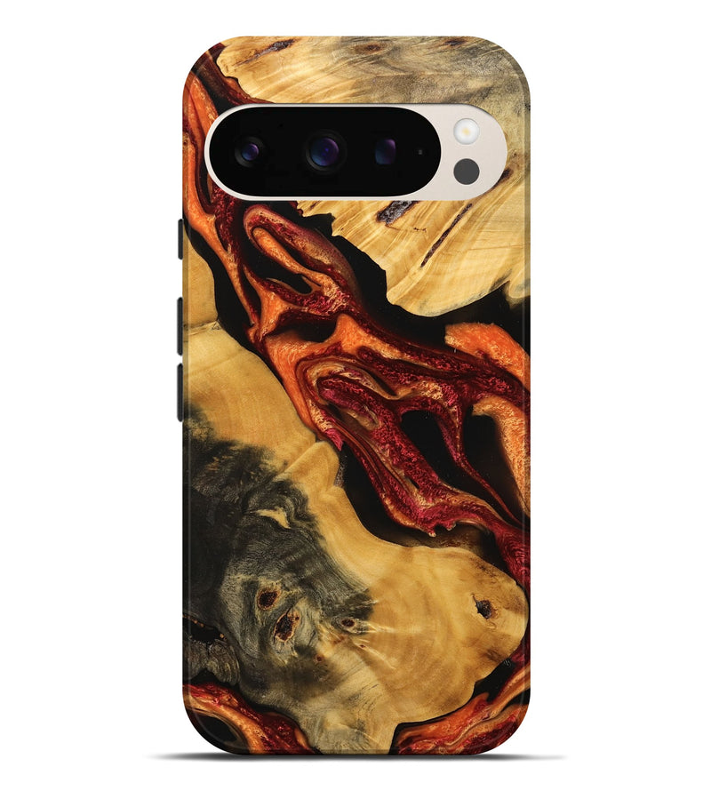 Pixel 9 Pro XL Wood Live Edge Phone Case - Fronia (Red, 745281)