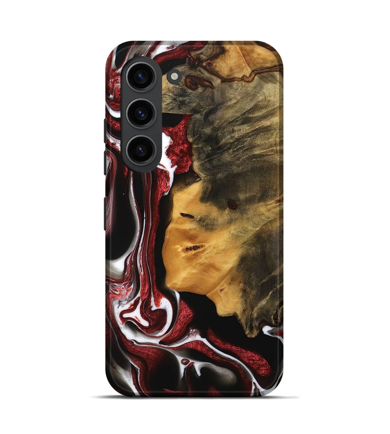 Galaxy S23 Wood Live Edge Phone Case - Elysia (Red, 745282)