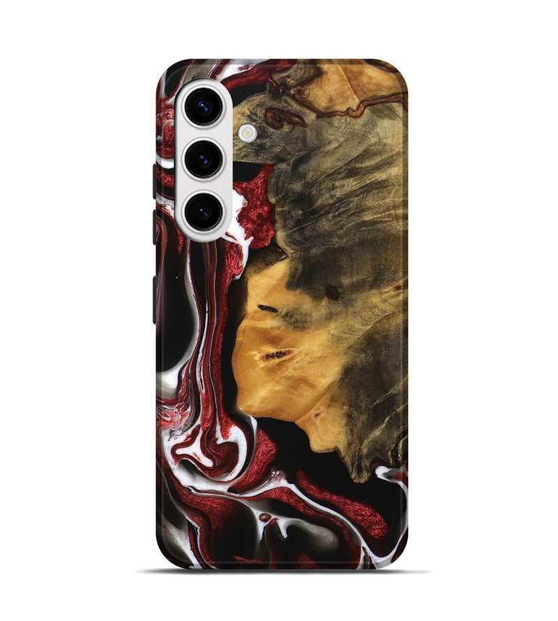 Galaxy S25 Wood Live Edge Phone Case - Elysia (Red, 745282)