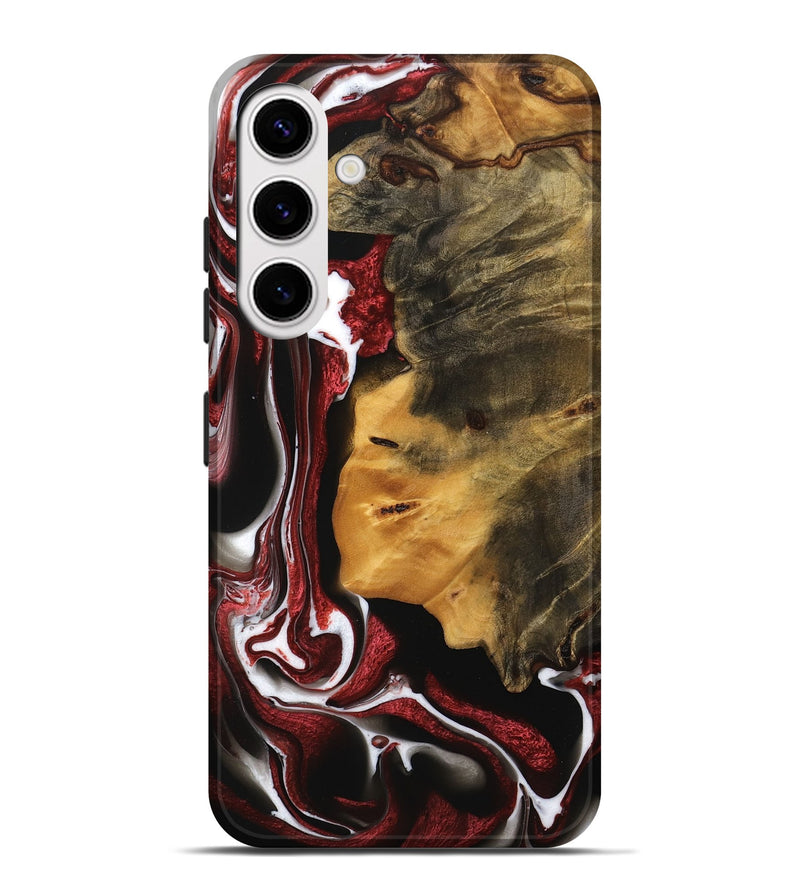 Galaxy S25 Plus Wood Live Edge Phone Case - Elysia (Red, 745282)