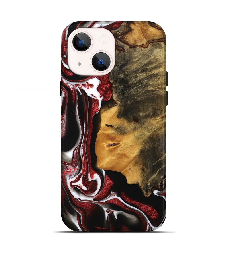 iPhone 13 Wood Live Edge Phone Case - Elysia (Red, 745282)