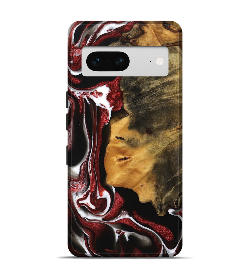 Pixel 7 Wood Live Edge Phone Case - Elysia (Red, 745282)