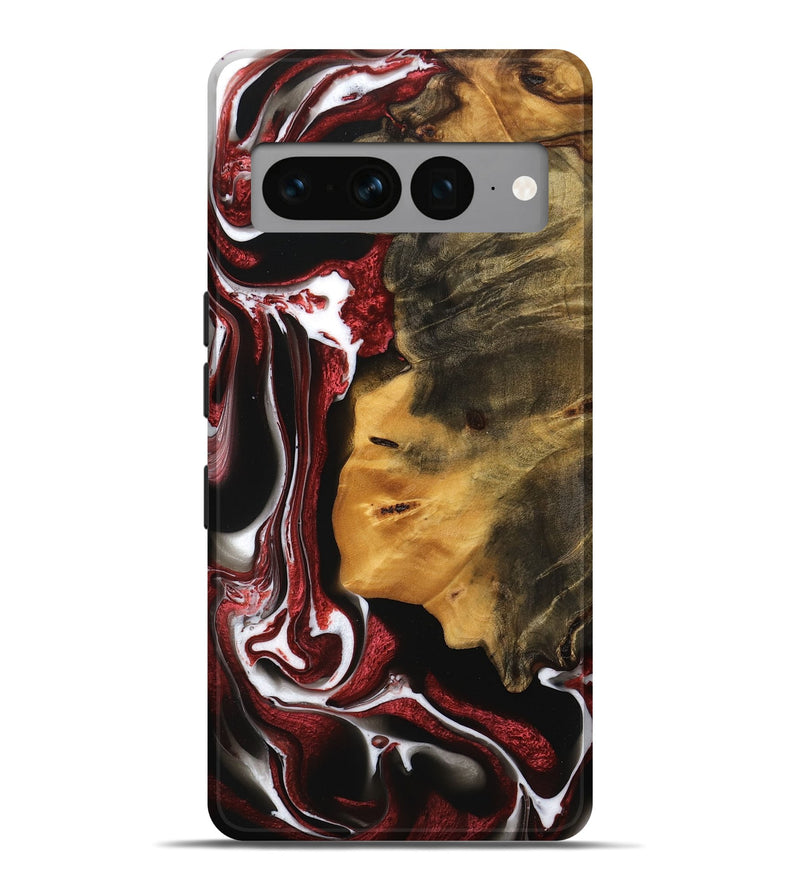 Pixel 7 Pro Wood Live Edge Phone Case - Elysia (Red, 745282)