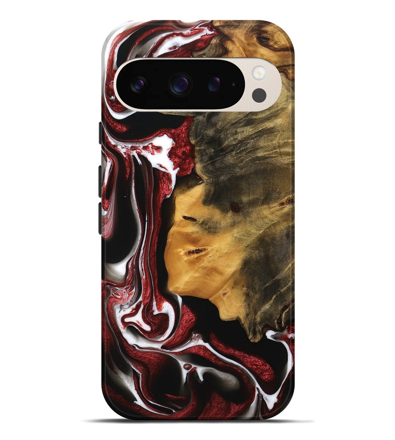 Pixel 9 Pro XL Wood Live Edge Phone Case - Elysia (Red, 745282)