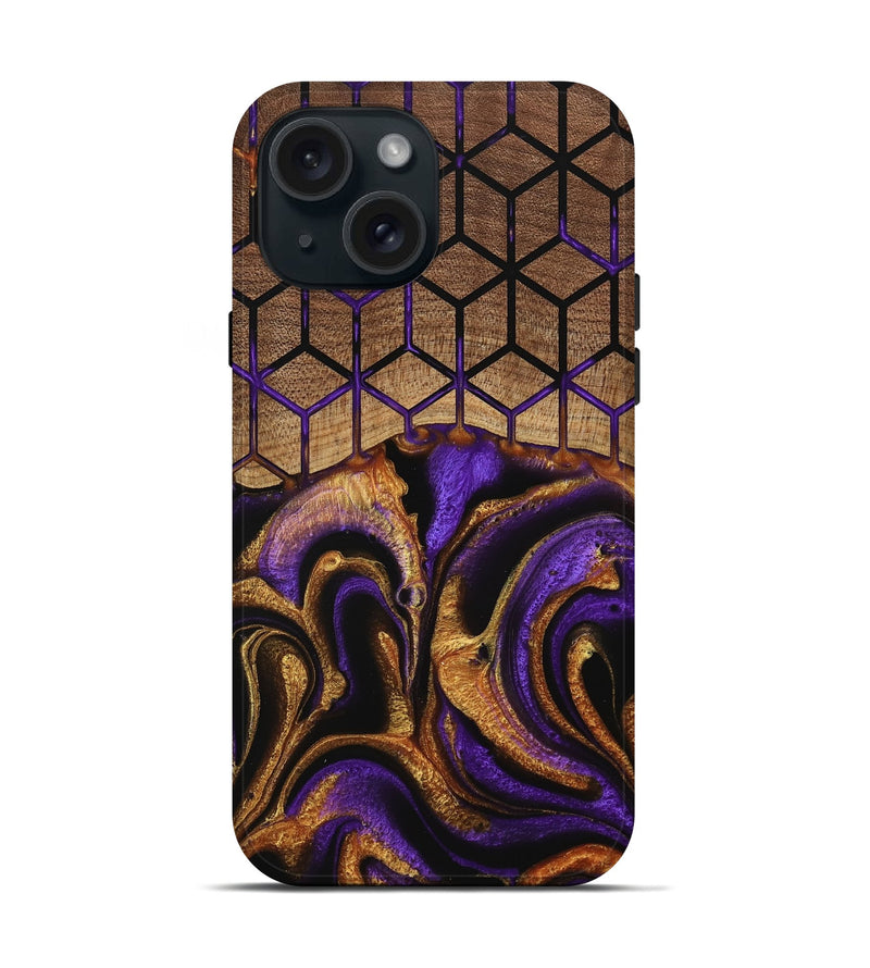 iPhone 15 Wood Live Edge Phone Case - Elige (Pattern, 745283)