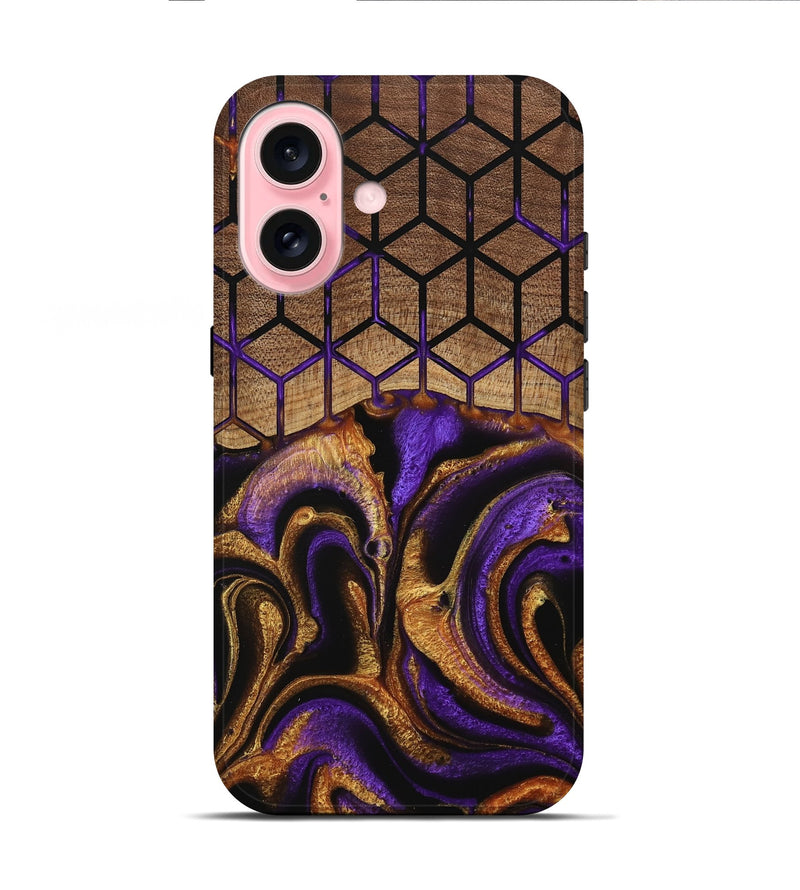 iPhone 16 Wood Live Edge Phone Case - Elige (Pattern, 745283)