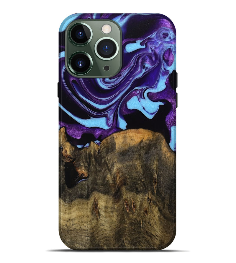 iPhone 13 Pro Max Wood Live Edge Phone Case - Altha (Purple, 745284)